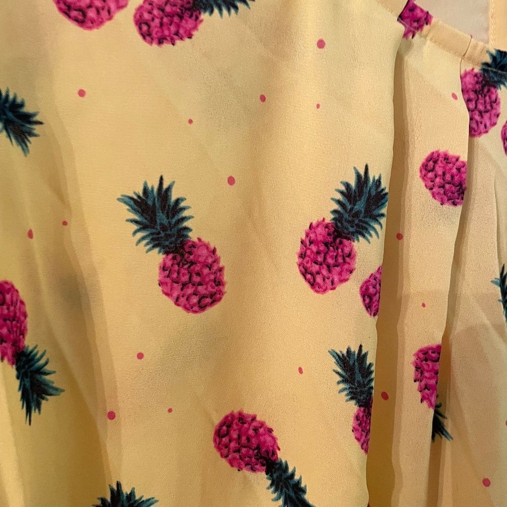 Torrid Yellow Pineapple Tank Top Sz 5x - Picture 6 of 6